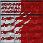 Custom Stitched Graffiti Pattern Gray Red-Black 3D Scratch Sports Pullover Sweatshirt Hoodie photo 2