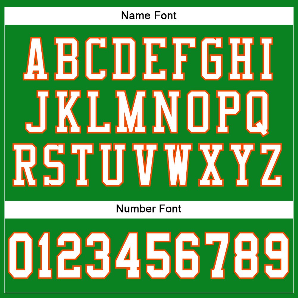 Custom Grass Green White-Orange Mesh Authentic Football Jersey photo 3