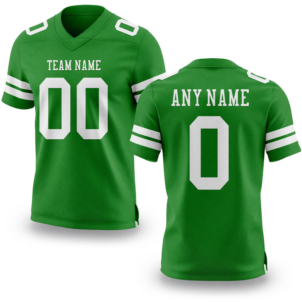 Custom Grass Green White Authentic Football Jersey
