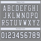 Custom Gray White-Black Mesh Authentic Football Jersey photo 3
