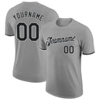 Custom Gray Black-White Performance T-Shirt photo 1