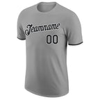 Custom Gray Black-White Performance T-Shirt photo 4
