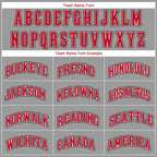 Custom Gray Red-Black Performance T-Shirt photo 3