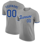 Custom Gray Royal-White Performance T-Shirt photo 1