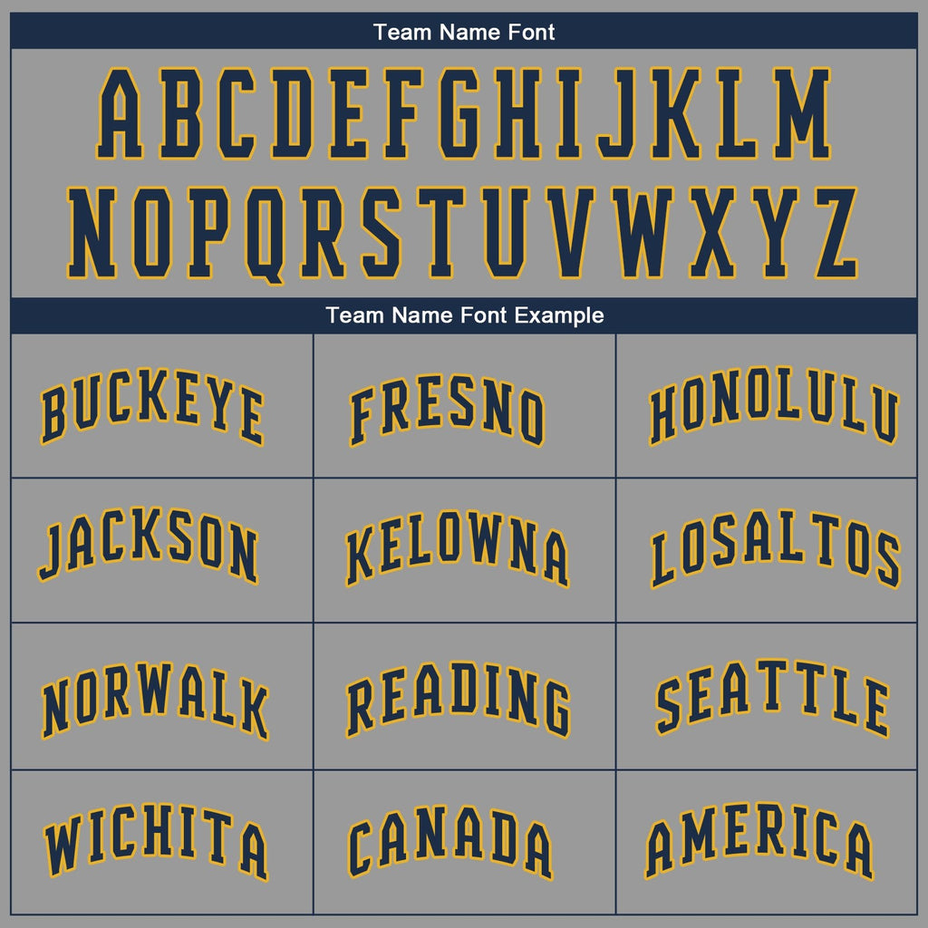 Custom Gray Navy-Gold Performance T-Shirt photo 3
