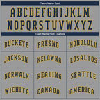 Custom Gray Navy-Gold Performance T-Shirt photo 3