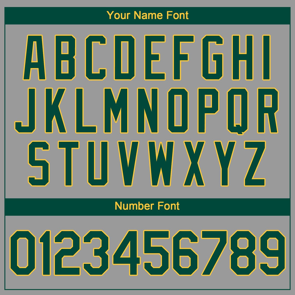 Custom Gray Green-Gold Performance T-Shirt photo 2