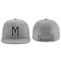 Custom Gray Black-White Stitched Adjustable Snapback Hat