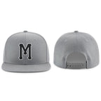 Custom Gray Black-White Stitched Adjustable Snapback Hat