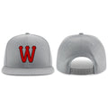 Custom Gray Red-Black Stitched Adjustable Snapback Hat