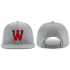 Custom Gray Red-Black Stitched Adjustable Snapback Hat