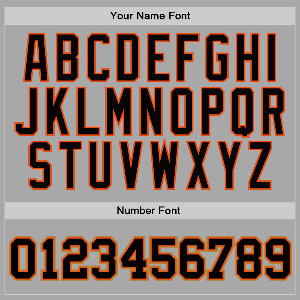 Custom Stitched Gray Black-Orange Sports Pullover Sweatshirt Hoodie photo 4