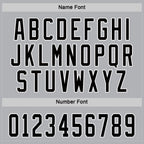 Custom Gray Black-White Hockey Jersey photo 4