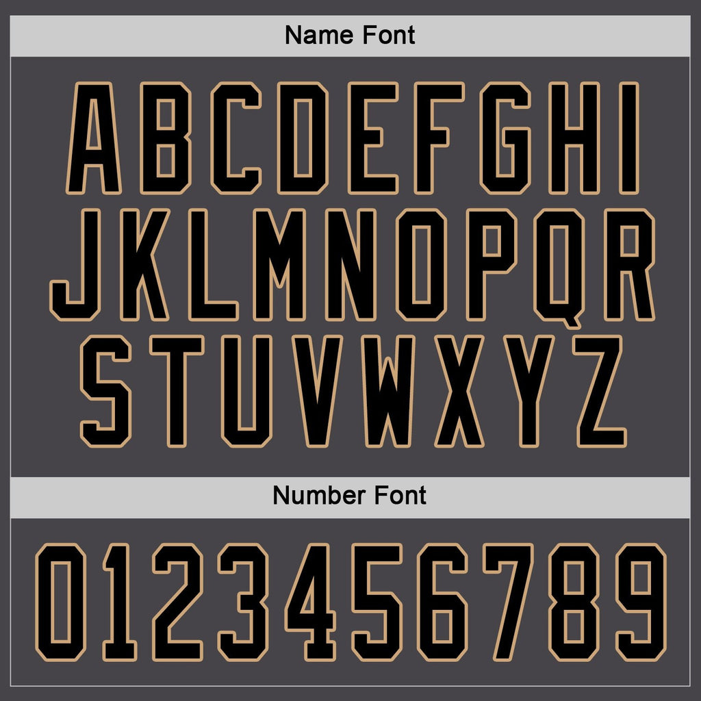 Custom Steel Gray Black-Old Gold Hockey Jersey photo 2