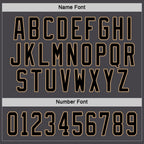 Custom Steel Gray Black-Old Gold Hockey Jersey photo 2