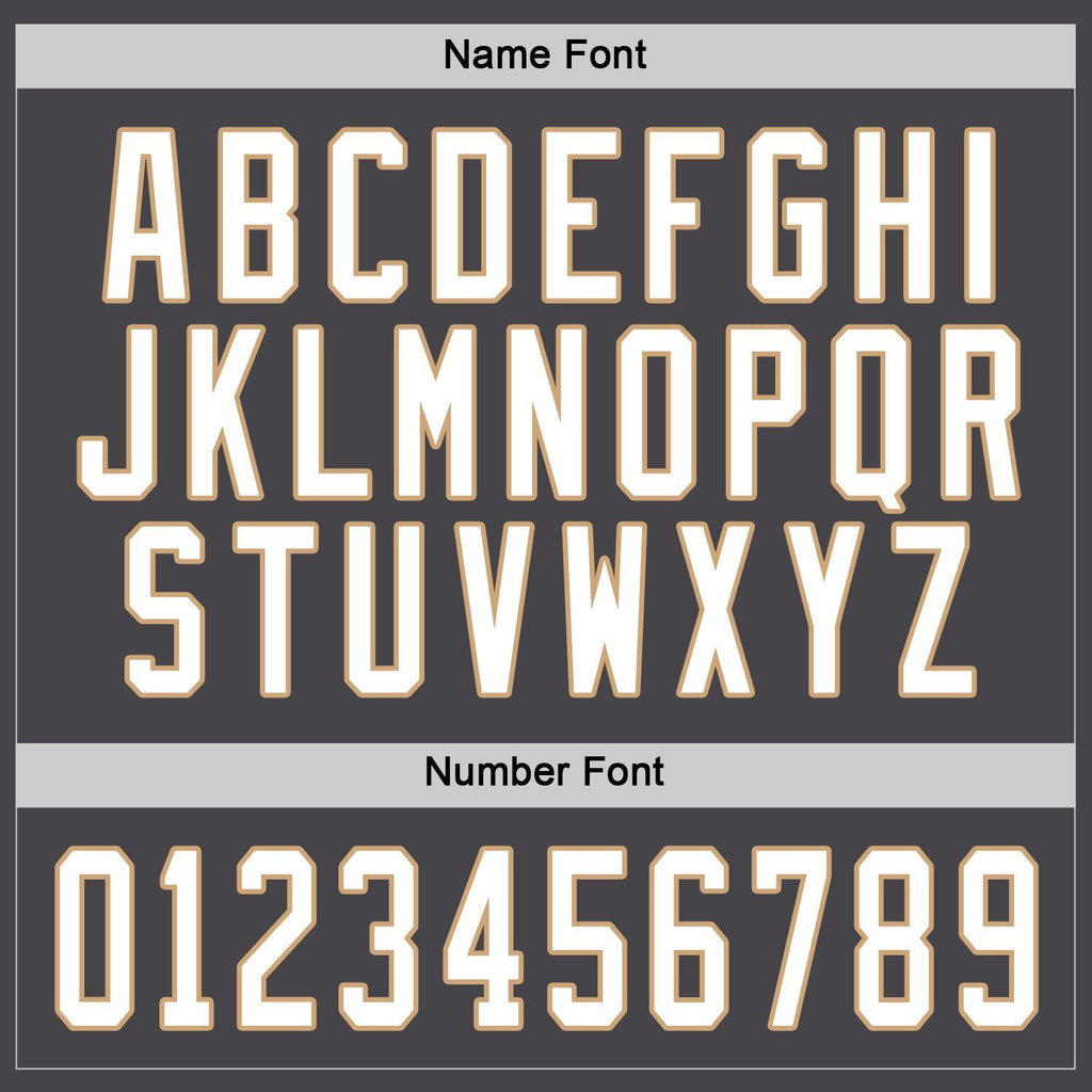 Custom Steel Gray White-Old Gold Hockey Jersey photo 2