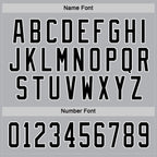 Custom Gray Black-White Hockey Jersey photo 3
