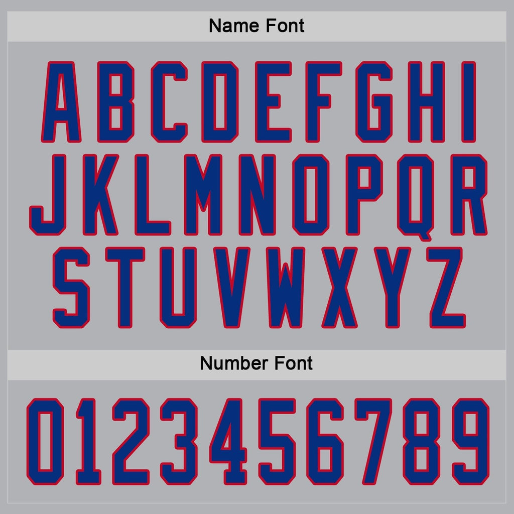 Custom Gray Royal-Red Hockey Jersey photo 3
