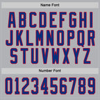 Custom Gray Royal-Red Hockey Jersey photo 3