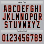 Custom Gray Black-Orange Hockey Jersey photo 3
