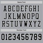 Custom Gray Black-White Mesh Authentic Football Jersey photo 3