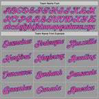 Custom Gray Pink Black-Light Blue Performance T-Shirt photo 2