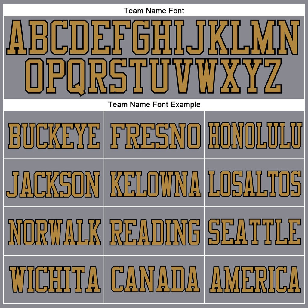 Custom Gray Black-Old Gold Mesh Authentic Football Jersey photo 1