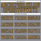 Custom Gray Black-Old Gold Mesh Authentic Football Jersey photo 1