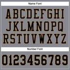 Custom Gray Black-Old Gold Mesh Authentic Football Jersey photo 2