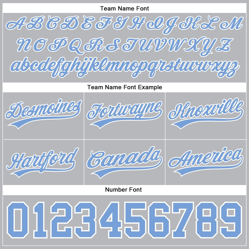 Custom Gray Light Blue-White Authentic Throwback Basketball Shorts photo 2