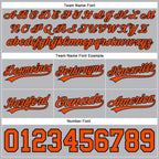 Custom Gray Orange-Black Authentic Throwback Basketball Shorts photo 2
