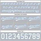 Custom Gray White-Light Blue Authentic Basketball Shorts photo 3