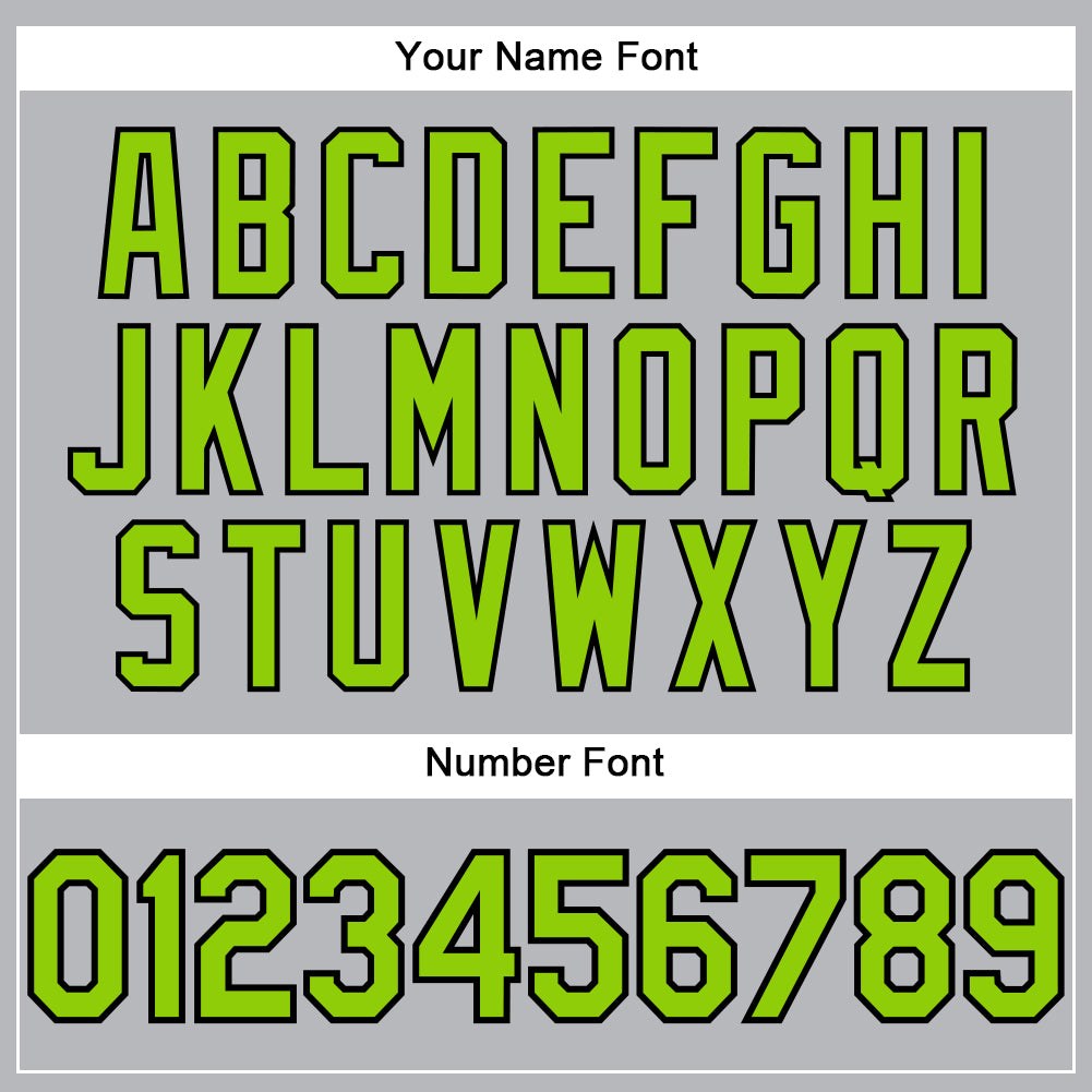 Custom Gray Neon Green-Black Performance T-Shirt photo 3