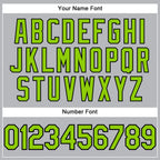Custom Gray Neon Green-Black Performance T-Shirt photo 3