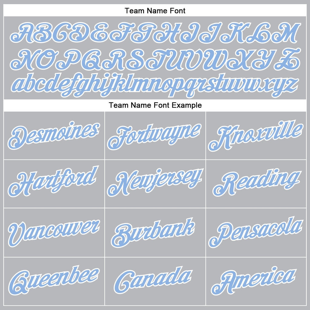 Custom Gray Light Blue-White Performance T-Shirt photo 2