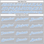 Custom Gray Light Blue-White Performance T-Shirt photo 2