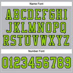 Custom Gray Neon Green-Black Mesh Authentic Football Jersey photo 2