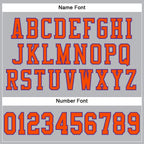 Custom Gray Orange-Purple Mesh Authentic Football Jersey photo 3