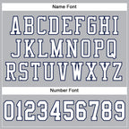 Custom Gray White-Navy Mesh Authentic Football Jersey photo 2