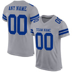 Custom Gray Royal Mesh Authentic Football Jersey photo 1