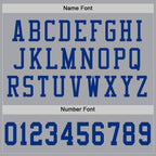 Custom Gray Royal Mesh Authentic Football Jersey photo 3