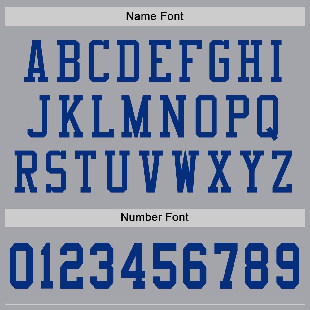 Custom Gray Royal Mesh Authentic Football Jersey photo 3