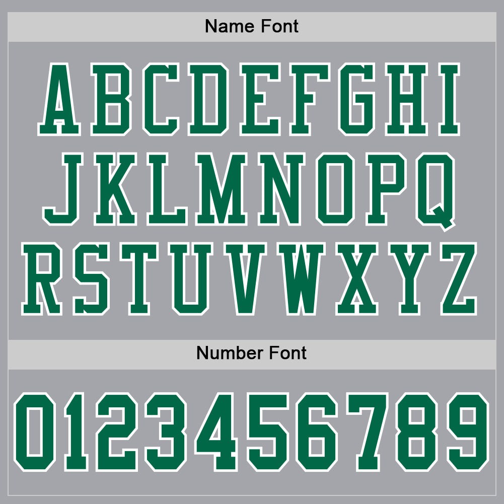 Custom Gray Kelly Green-White Mesh Authentic Football Jersey photo 3