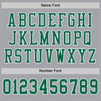 Custom Gray Kelly Green-White Mesh Authentic Football Jersey photo 3