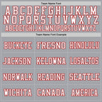 Custom Gray Red-White Mesh Authentic Football Jersey photo 2