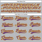 Custom Gray Purple-Gold Hockey Lace Neck Jersey photo 3
