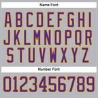 Custom Gray Purple-Gold Hockey Lace Neck Jersey photo 4