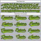 Custom Gray Neon Green-Black Hockey Lace Neck Jersey photo 3