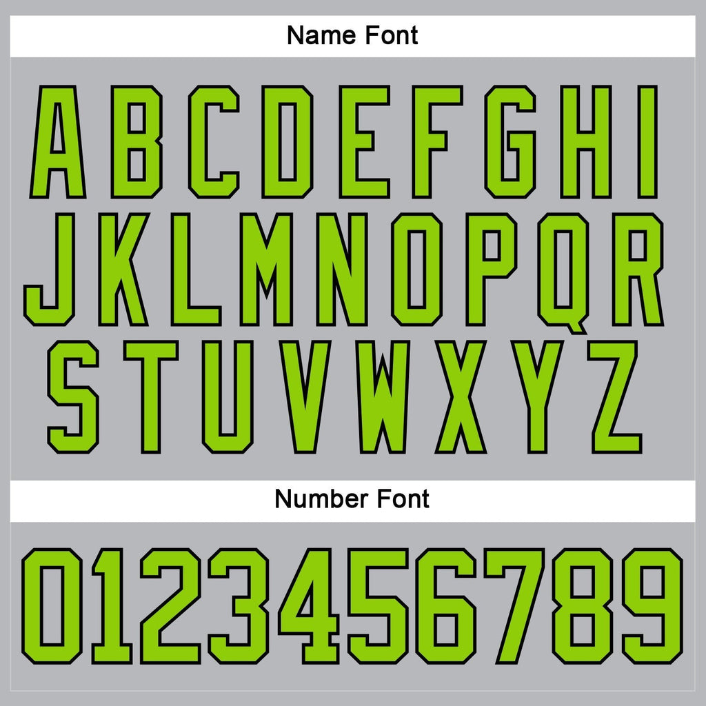 Custom Gray Neon Green-Black Hockey Lace Neck Jersey photo 4