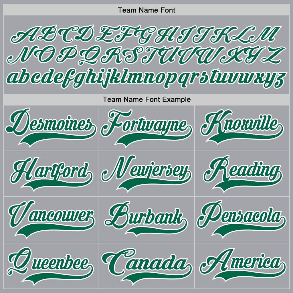Custom Gray Kelly Green-White Hockey Lace Neck Jersey photo 3